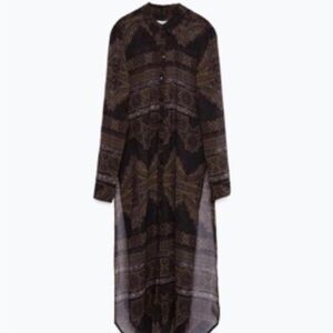 Zara multi ethnic sheer tunic​